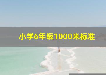 小学6年级1000米标准