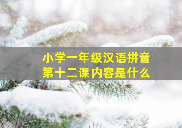 小学一年级汉语拼音第十二课内容是什么