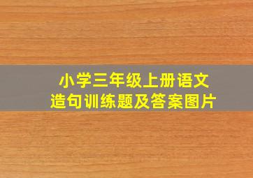 小学三年级上册语文造句训练题及答案图片