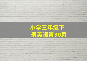 小学三年级下册英语第30页