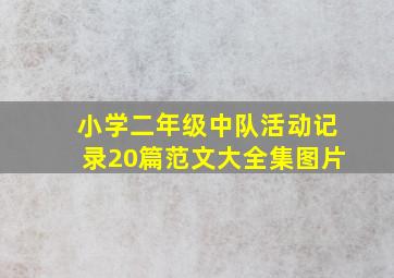 小学二年级中队活动记录20篇范文大全集图片