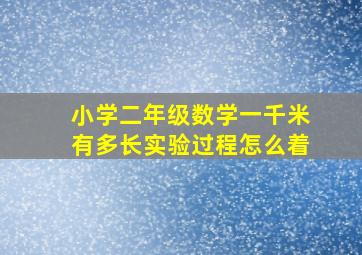 小学二年级数学一千米有多长实验过程怎么着