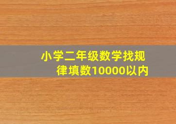 小学二年级数学找规律填数10000以内