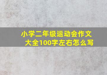 小学二年级运动会作文大全100字左右怎么写