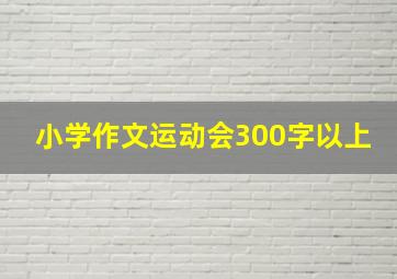 小学作文运动会300字以上