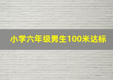 小学六年级男生100米达标