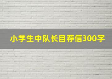 小学生中队长自荐信300字