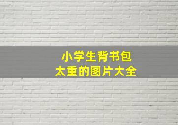 小学生背书包太重的图片大全