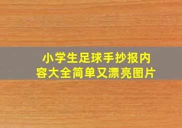 小学生足球手抄报内容大全简单又漂亮图片