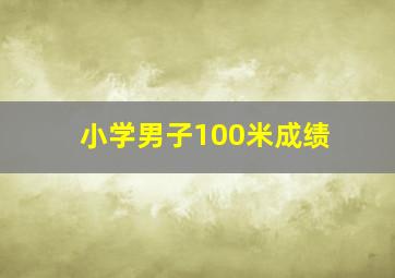 小学男子100米成绩