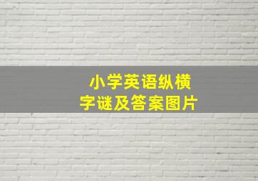 小学英语纵横字谜及答案图片