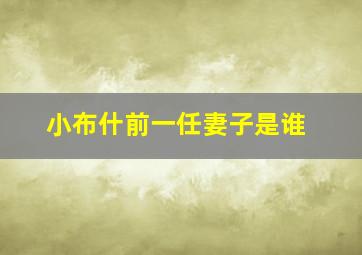 小布什前一任妻子是谁