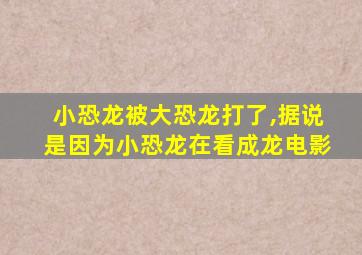 小恐龙被大恐龙打了,据说是因为小恐龙在看成龙电影