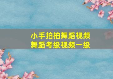 小手拍拍舞蹈视频舞蹈考级视频一级