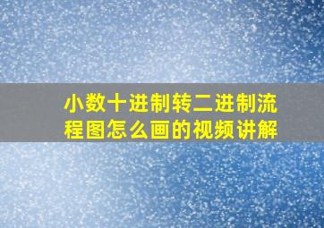 小数十进制转二进制流程图怎么画的视频讲解