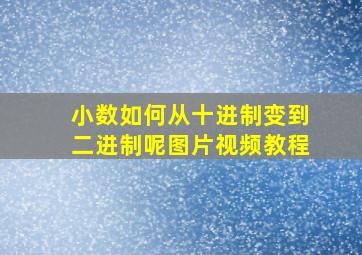 小数如何从十进制变到二进制呢图片视频教程