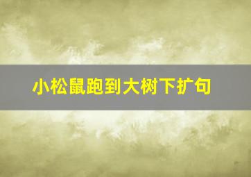 小松鼠跑到大树下扩句