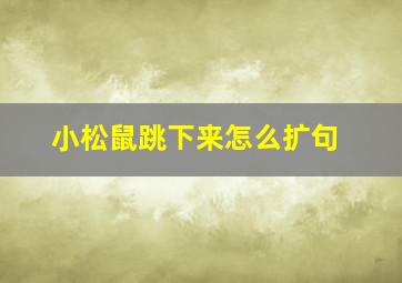 小松鼠跳下来怎么扩句