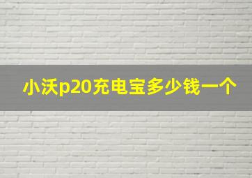 小沃p20充电宝多少钱一个