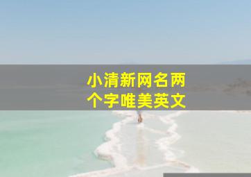 小清新网名两个字唯美英文