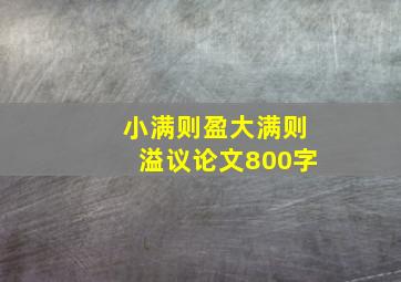 小满则盈大满则溢议论文800字