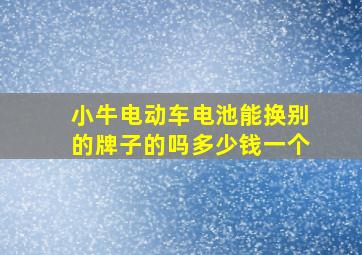 小牛电动车电池能换别的牌子的吗多少钱一个