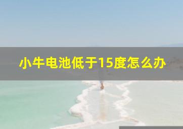 小牛电池低于15度怎么办