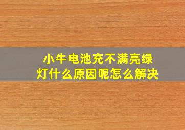 小牛电池充不满亮绿灯什么原因呢怎么解决