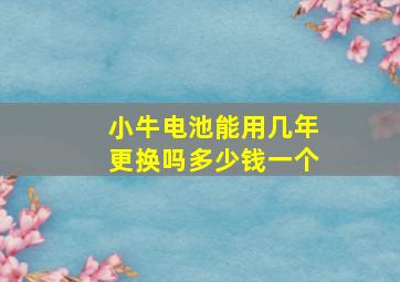 小牛电池能用几年更换吗多少钱一个