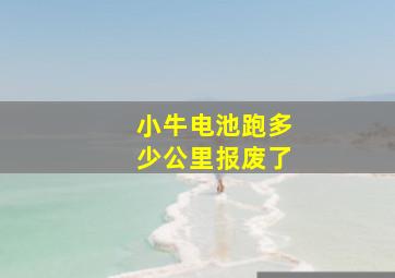 小牛电池跑多少公里报废了