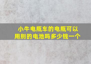 小牛电瓶车的电瓶可以用别的电池吗多少钱一个