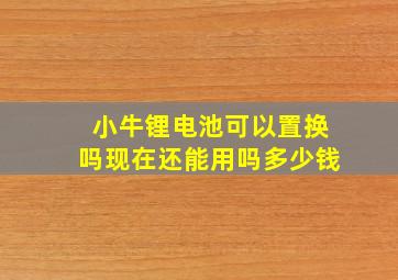 小牛锂电池可以置换吗现在还能用吗多少钱