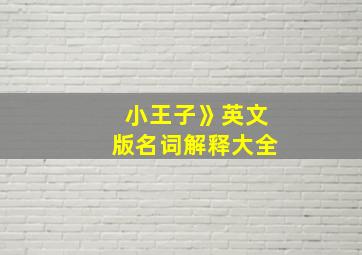 小王子》英文版名词解释大全