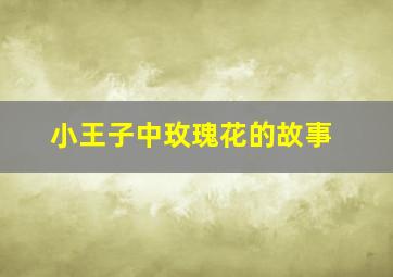 小王子中玫瑰花的故事