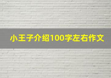 小王子介绍100字左右作文