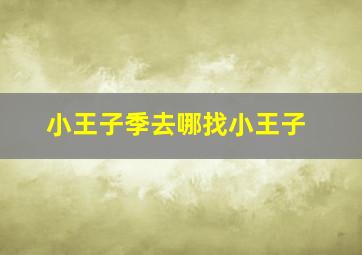 小王子季去哪找小王子