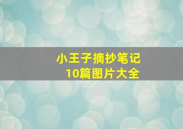 小王子摘抄笔记10篇图片大全