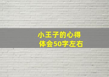 小王子的心得体会50字左右