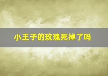 小王子的玫瑰死掉了吗