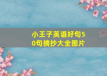 小王子英语好句50句摘抄大全图片