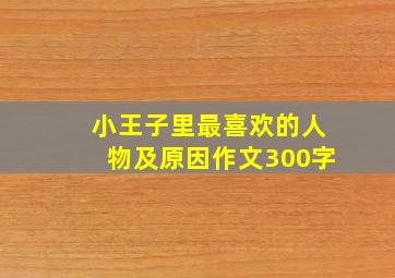 小王子里最喜欢的人物及原因作文300字