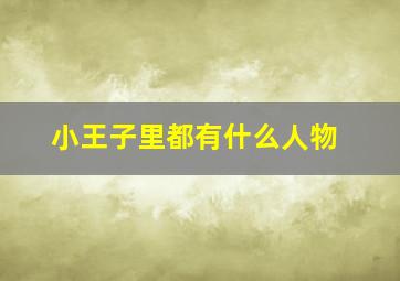 小王子里都有什么人物