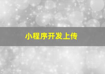 小程序开发上传