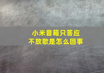 小米音箱只答应不放歌是怎么回事