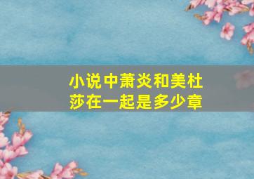 小说中萧炎和美杜莎在一起是多少章