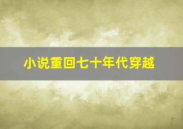 小说重回七十年代穿越