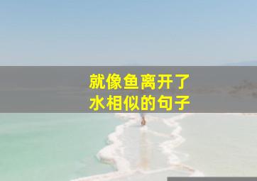 就像鱼离开了水相似的句子