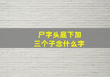 尸字头底下加三个子念什么字