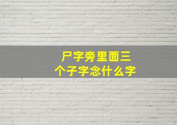 尸字旁里面三个子字念什么字