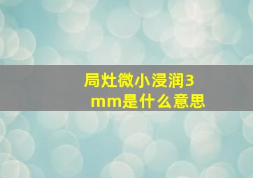 局灶微小浸润3mm是什么意思